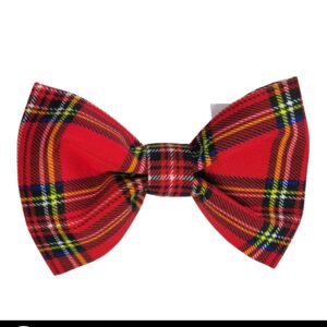 Dog Bow Tie - Tartan Red